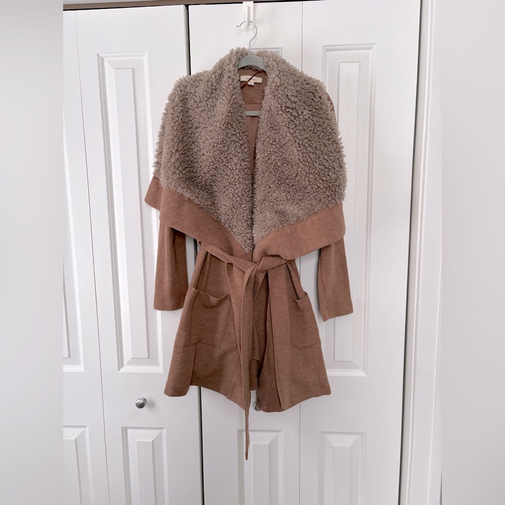 NWOT - Onetheland Shearling Cardi Coat.  Size Medium.